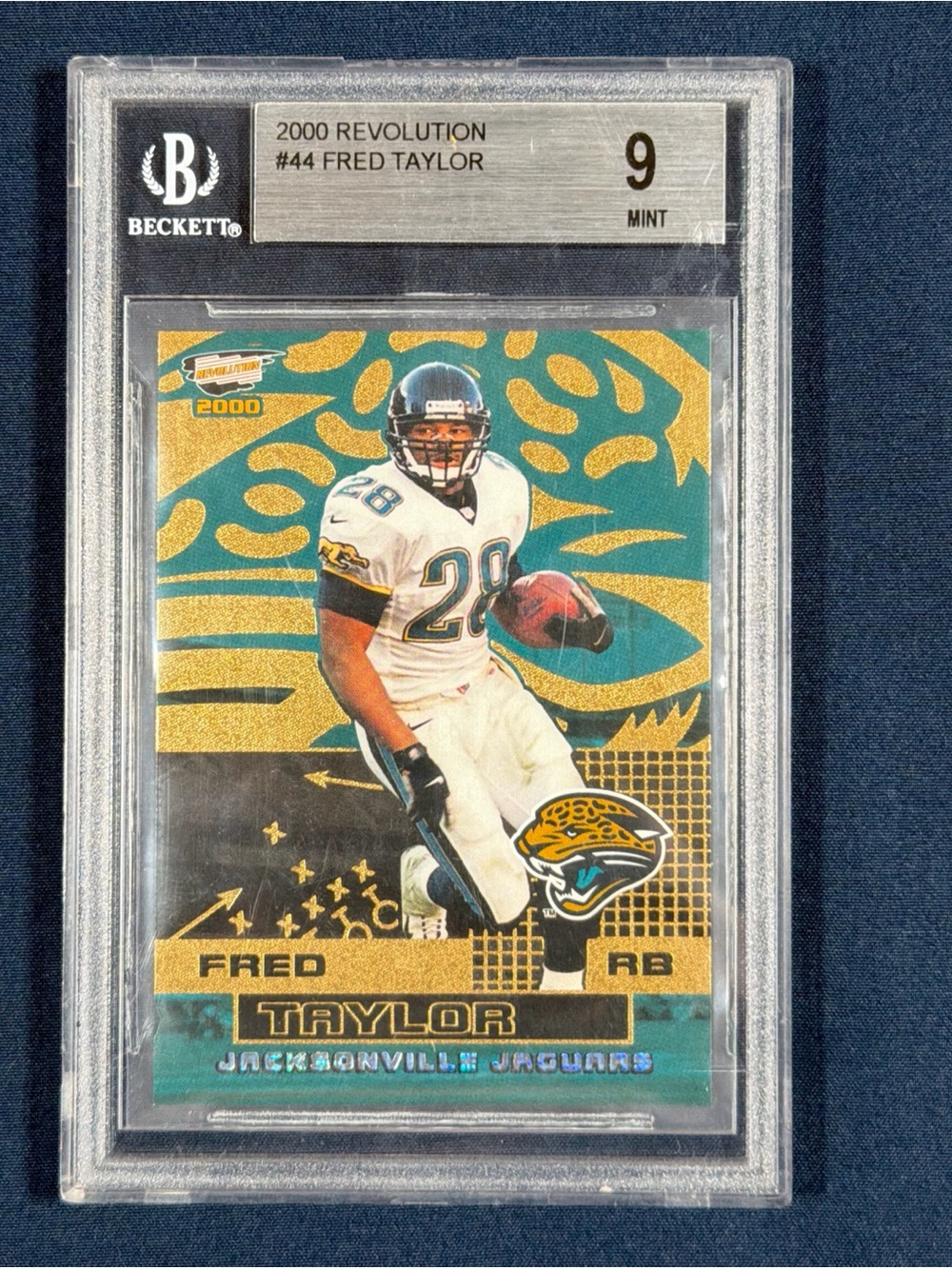 2000 Fred Taylor Jacksonville Jaguars NFL Football Card #44 BGS 9
